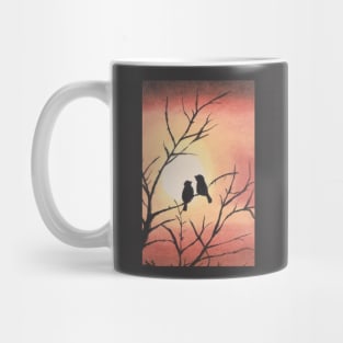 Love Birds in Brown Sunset Mug